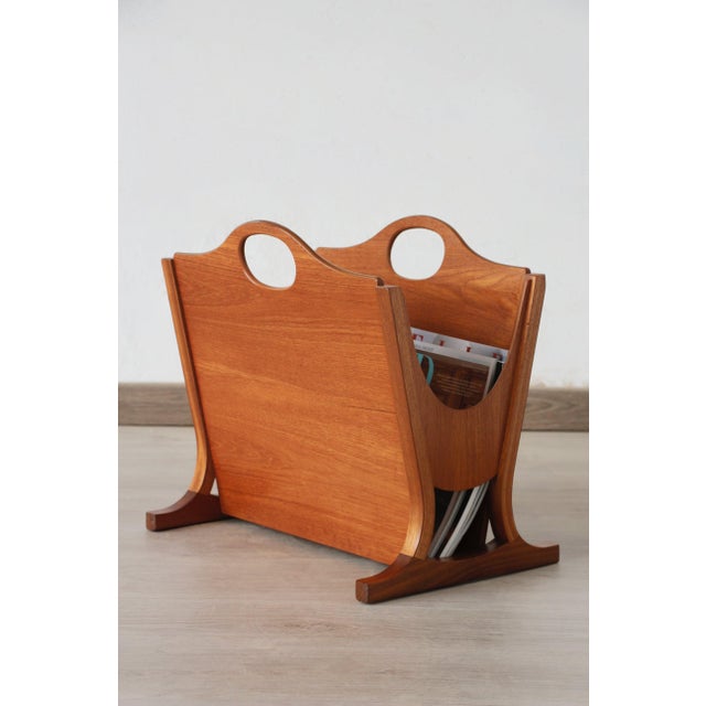 Wood Vintage Teak Magazine Rack by Parker Knoll, 1960s For Sale - Image 7 of 10