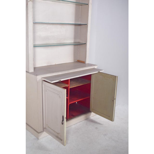 White Painted 2-Door Bookcase, 1890s For Sale - Image 13 of 15