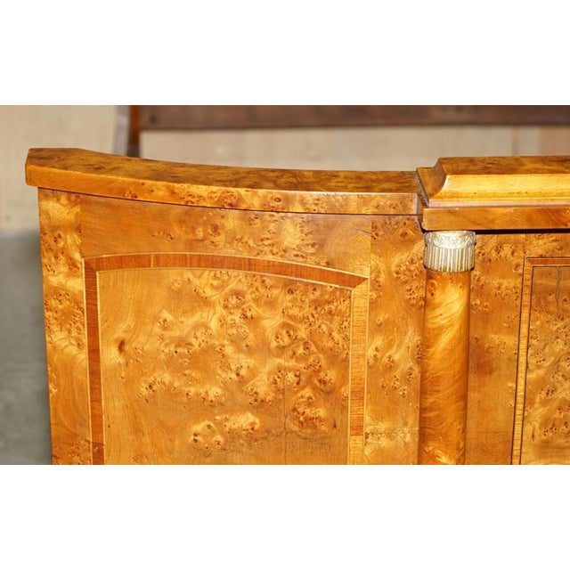 Antique French Empire Burr Walnut Estate Bed Frame, 1880s For Sale - Image 6 of 18