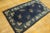 Art Deco 1920s Navy Blue Floral Antique Chinese Peking Rug 3' 0''x 5' 10'' Wool Hand Knotted Pile Carpet For Sale - Image 3 of 9
