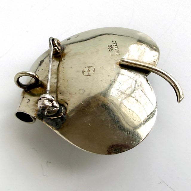 Sterling Silver and Amethyst Leaf Brooch/Pendant For Sale - Image 4 of 5