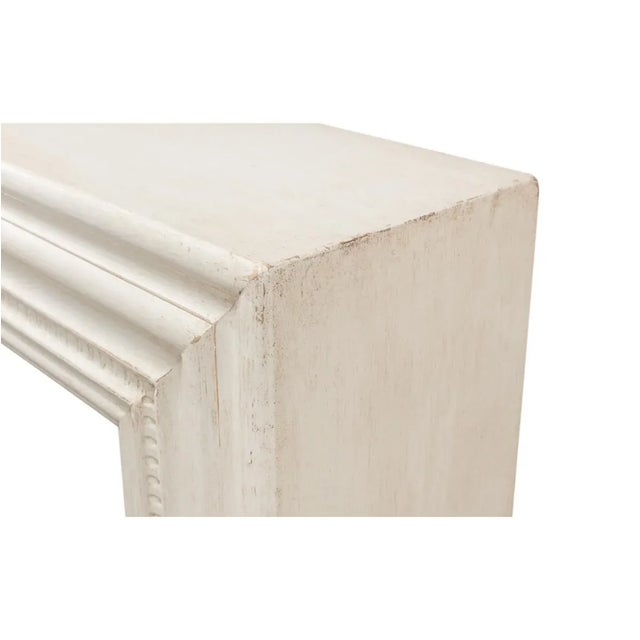 Antiqued White Painted Mantel Console For Sale In Raleigh - Image 6 of 10