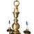1990s English Georgian Style Heavy Brass 5 Arm Electric Chandelier For Sale - Image 4 of 8