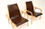 Wood Vintage Swedish Leather Lamino Armchairs attributed to Yngve Ekström for Swedese, 1970s, Set of 2 For Sale - Image 7 of 11
