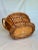 1970s Arts & Crafts Wicker Bentwood Beaded Double Handle Basket For Sale - Image 5 of 12