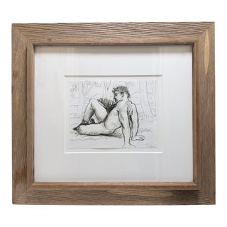 Reclining Figure — Signed Studio Drawing by Ricardo Cinalli (2001 For Sale