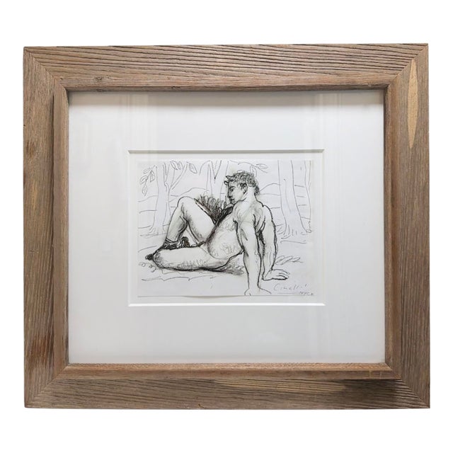 Reclining Figure — Signed Studio Drawing by Ricardo Cinalli (2001 For Sale