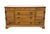 American Ethan Allen Heirloom Nutmeg Maple Colonial Early American 62" Triple Door Dresser 10-5013 For Sale - Image 3 of 14