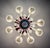 1977 Vetreria Artistica Stefano Murano 36” Pastel Opalescent Floral Chandelier For Sale - Image 11 of 17