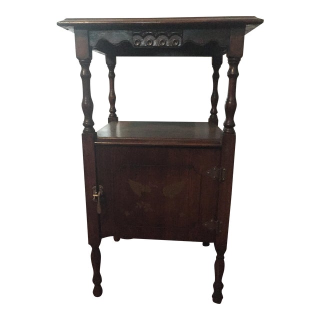 Antique Humidor Side Table Chairish