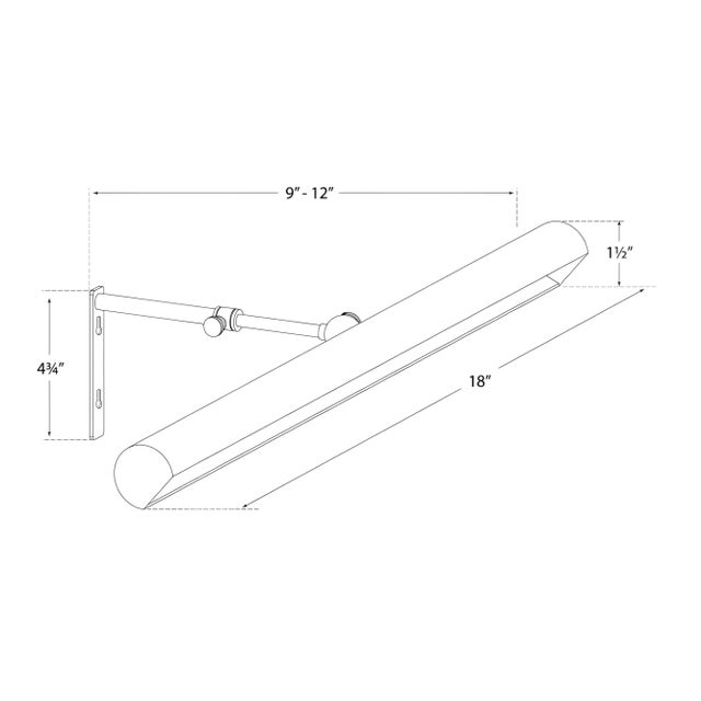 Visual Comfort Chapman & Myers for Visual Comfort Signature Frame Makers 18" Picture Light in Polished Nickel For Sale - Image 4 of 4