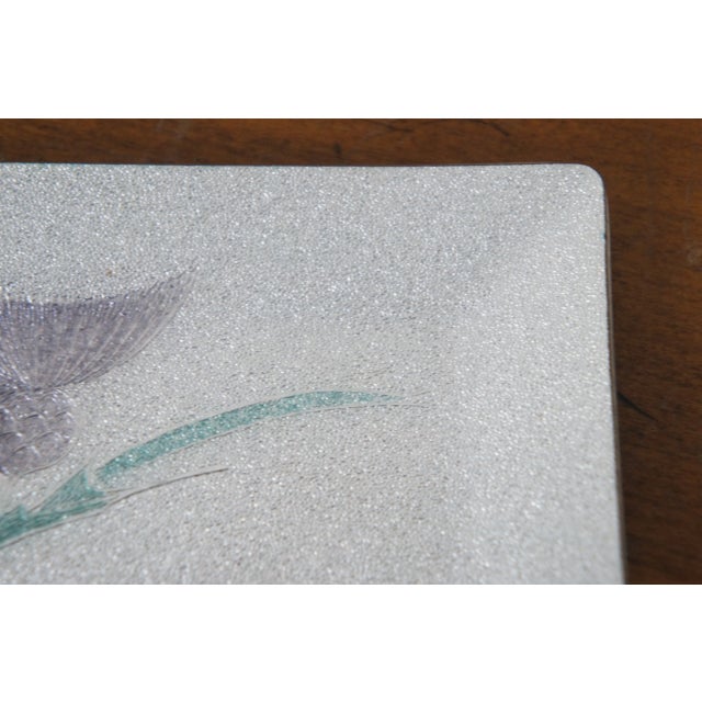 Vintage Japanese Tutanka Floral Enamel Cloisonné Trinket Sushi Dishes- Set of 2 For Sale - Image 6 of 10