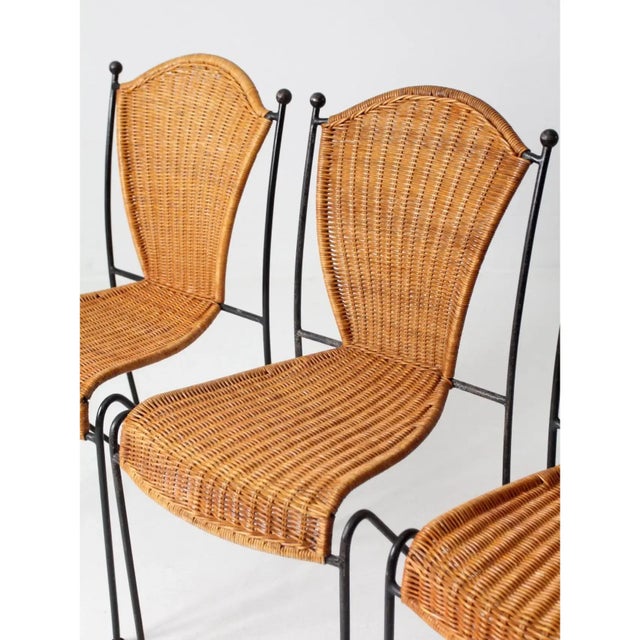 Brown Set of 4 Frederic Weinberg Style Side Chairs Ca 1960 For Sale - Image 8 of 12