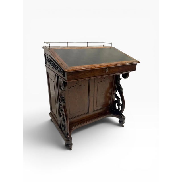 19th Century Victorian Mahogany Davenport Desk For Sale - Image 4 of 14