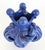 Sicilian Caltagirone Blue Glazed Ceramic Pottery Figurative Vase, Signed For Sale In Miami - Image 6 of 11