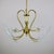 Cream Antique Brass and Glass Chandelier in the style of Pietro Chiesa for Fontana Arte, Italy, 1930s For Sale - Image 8 of 18