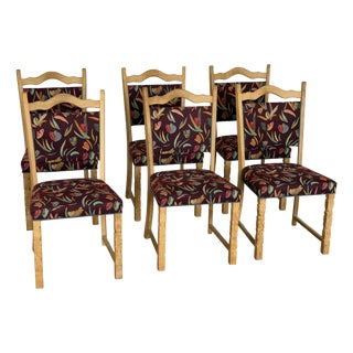 Vintage Danish Oak Dining Chairs, 1960s, Set of 6 For Sale