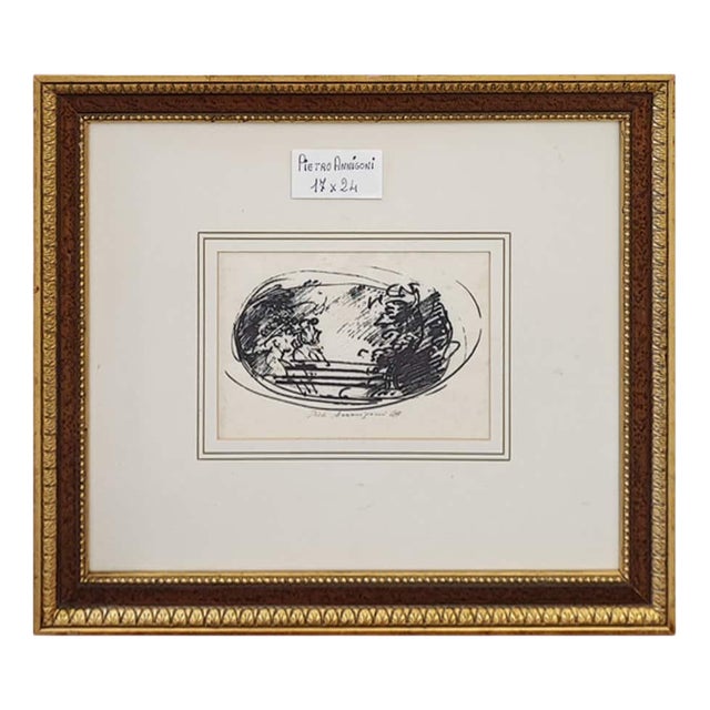 Pietro Annigoni, Abstract Composition, 1970s, Drawing For Sale