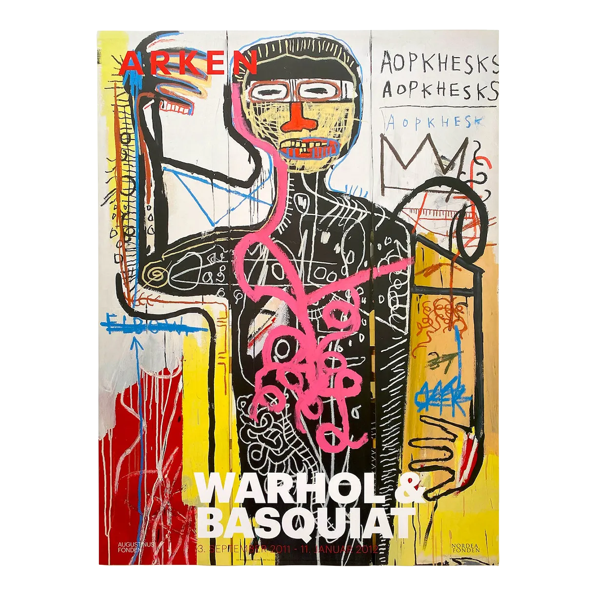 Andy Warhol & Jean Michel Basquiat Lithograph Print Limited Edtion