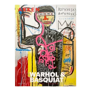Andy Warhol & Jean Michel Basquiat Lithograph Print Limited Edtion Denmark Exhibition Poster " Versus Medici " 1982