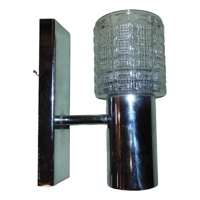 Vintage Wall Lamp by Nickel Plated, 1970s For Sale