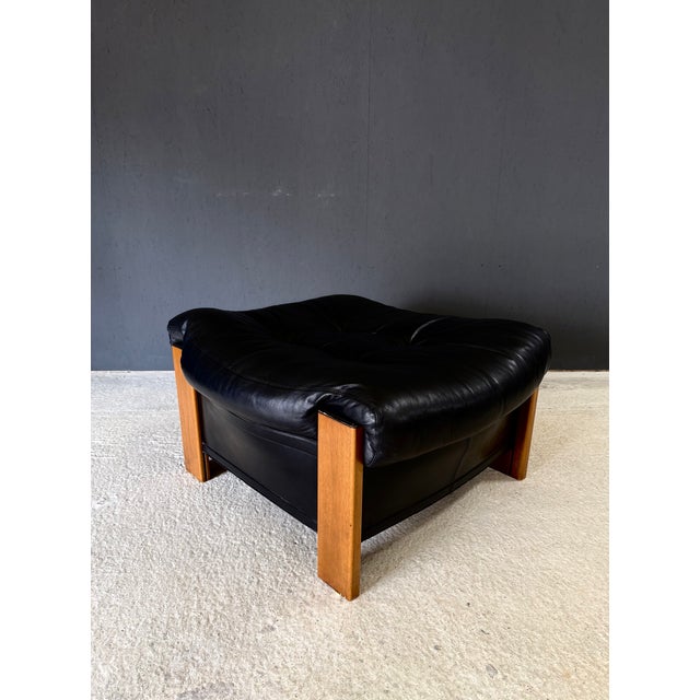 Postmodern Postmodern Artona Ottoman in Leather by Afra & Tobia Scarpa for Maxalto, Italy, 1980s For Sale - Image 3 of 17
