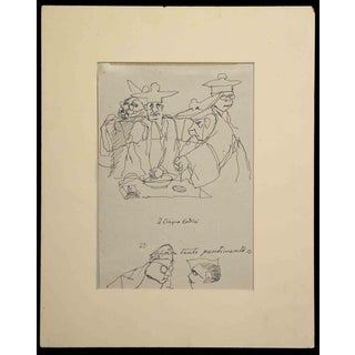 Unknown, The Five Codes, Mid-20th Century, Pen Drawing For Sale