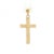 Contemporary Late 20th Century Rope Texture Contemporary 14k Yellow Gold Cross For Sale - Image 3 of 3