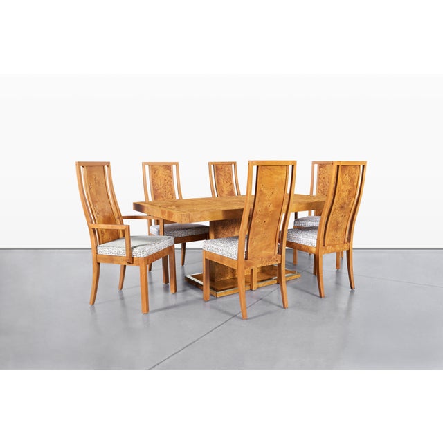 Thomasville Vintage Burl Wood Dining Room Set by Thomasville For Sale - Image 4 of 12