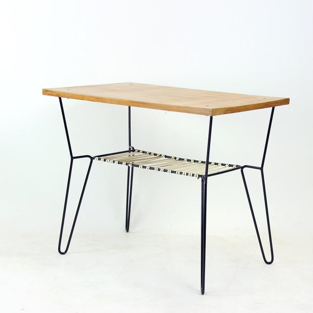 1960s Coffee Table with Metal Base, Czechoslovakia, 1960s For Sale - Image 5 of 11