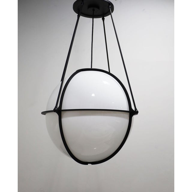 Metal Boyd Globe Chandelier in Black For Sale - Image 7 of 8