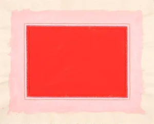 Bright Red & Pink Modern Abstract Art Print, 24 X 30 Unframed Print