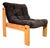 Vintage Brutalist Corduroy Lounge Chair, 1970s For Sale