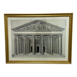 Architectural Facade of the Madeleine, Paris, Framed, 20th Century For Sale