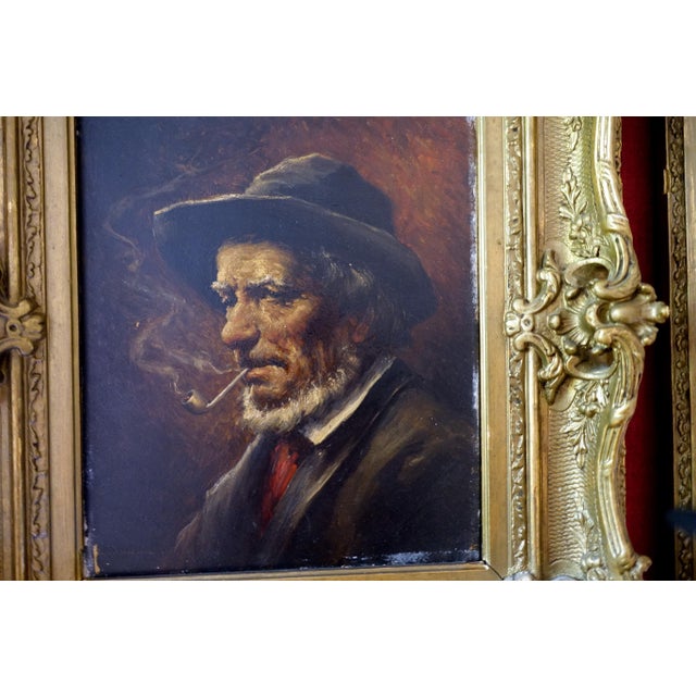 Romana Arregui, Portraits of Basque Figures, 1890s, Oil Painting on Panel, Framed, Set of 2 For Sale - Image 3 of 9