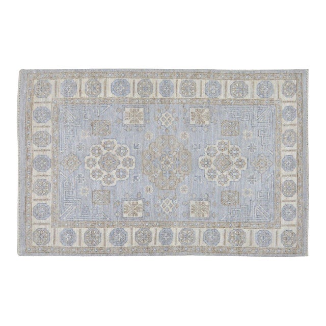 Turkish Oushak - Hand Knotted Wool Rug, 4'x6' For Sale