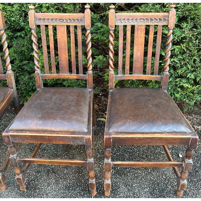 Antique Wooden Dining Set, Set of 5 For Sale - Image 12 of 18