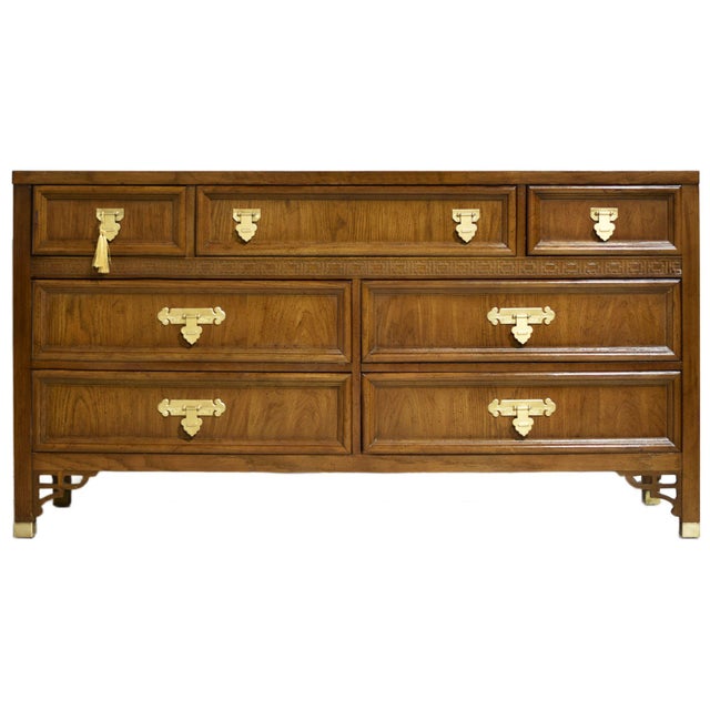 Mid Century Chinoiserie Triple Dresser by Dixie Furniture For Sale - Image 16 of 16