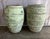 An exceptionally charming and atmospheric pair of Mediterranean style barrel-form olive jars, celebrated for their...