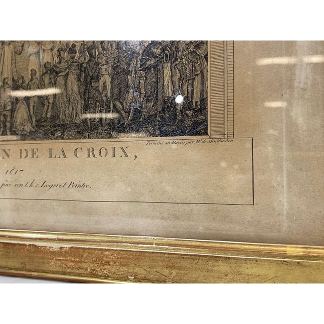 Glass Logerot, Ceremony of the Planting of the Cross, 1817, Engraving, Framed For Sale - Image 7 of 9