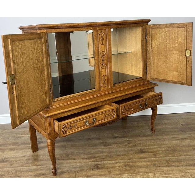 Vintage French Louis XVI Style Oak Buffet For Sale - Image 13 of 14