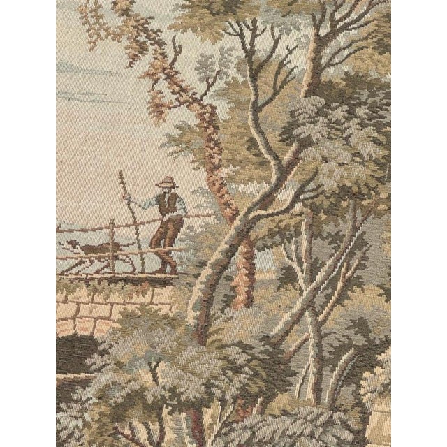 Vintage French Aubusson Style Jacquard Tapestry, 1970s For Sale - Image 10 of 18