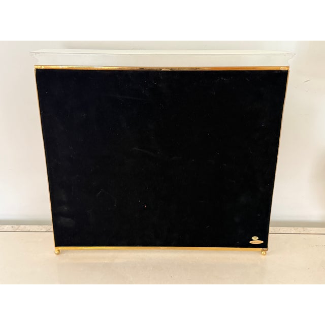 Late 20th Century Vintage Franklin Mint Gold and Mirrored Wall Curio Display Shelf For Sale - Image 5 of 5