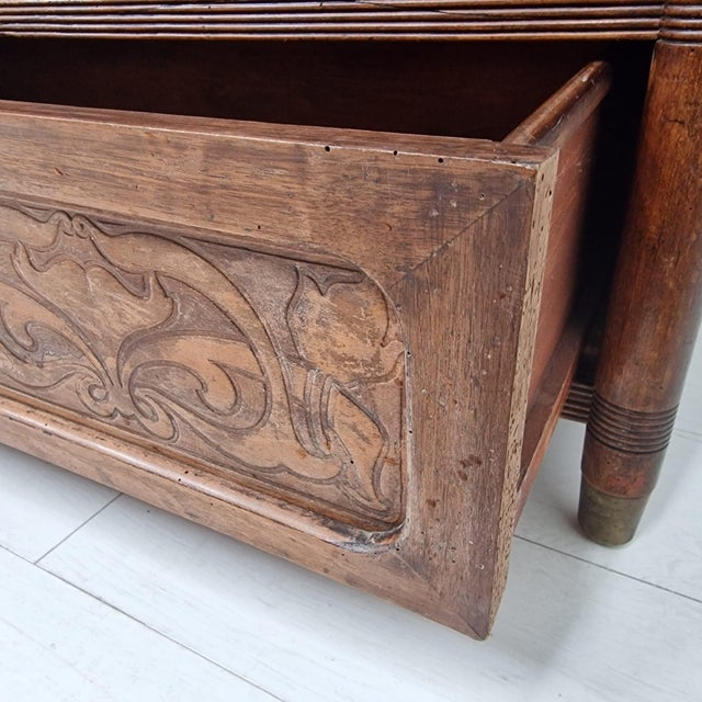 Viennese Art Nouveau Walnut Wardrobe with Floral Marquetry from Jacob & Josef Kohn, 1890s For Sale - Image 15 of 18
