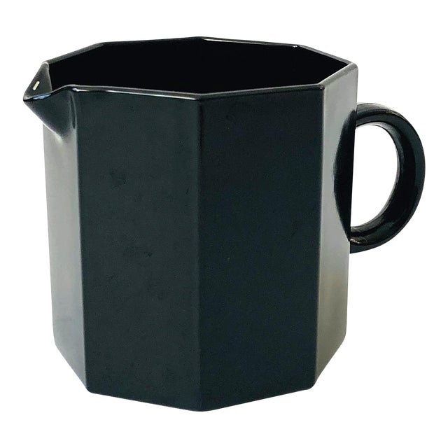 Vintage Black Octagon Creamer By Arcoroc France Chairish