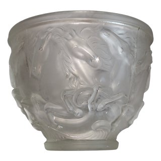 Satin Art Deco Glass Bowl by Josef Inwald for Barolac, 1930s For Sale