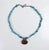 Rustic Turquoise Carnelian Sterling Silver Necklace For Sale - Image 3 of 8