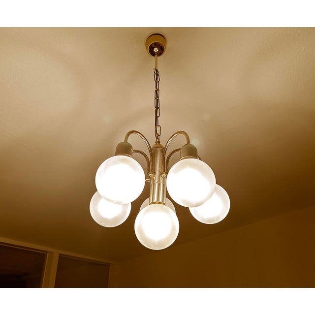Vintage Glass Cascade Chandelier, 1970s For Sale - Image 12 of 17