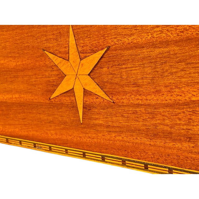 Antique Federal Mahogany Drop Leaf Table With Star Inlay For Sale In Boston - Image 6 of 9