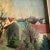 Vintage Impressionist Village Scene Painting Signed 1940’s For Sale - Image 4 of 8